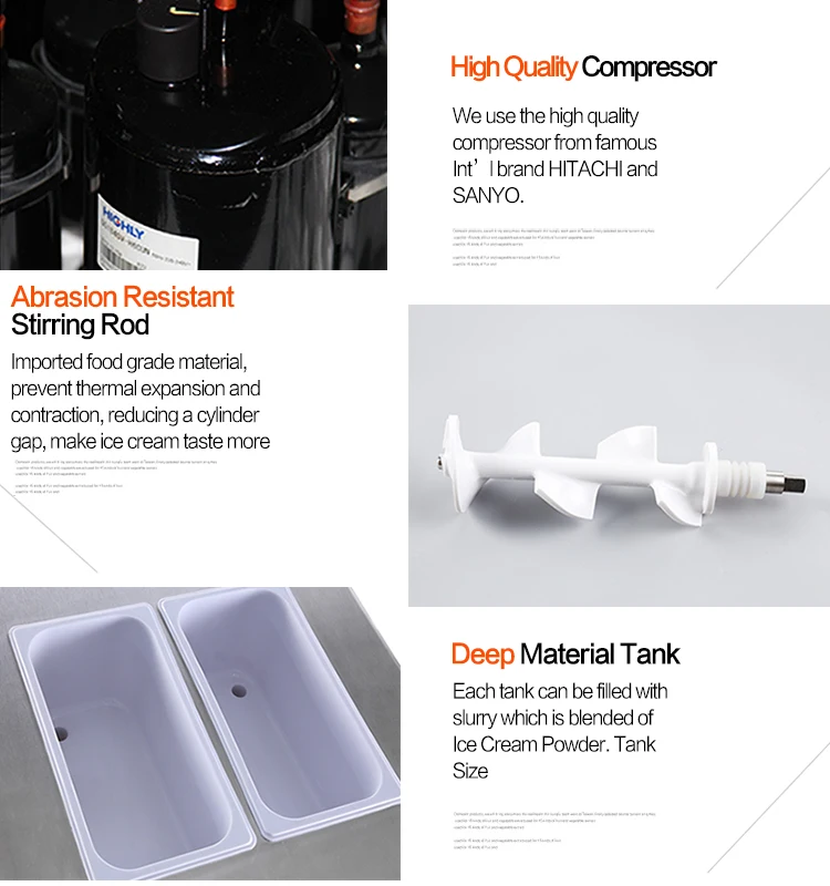 Three Flavors Ice Cream Machine Soft Ice Cream Maker Manufacturer Commercial Table Ice Cream Machine For Sale