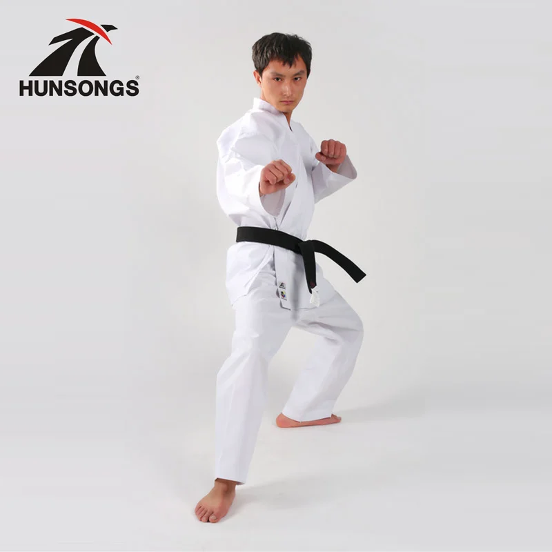 Ali baba online store karate competition and training White Twill canvas karate suit wkf
