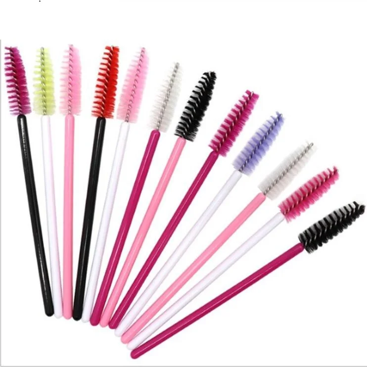 Wholesale 50Pcs/Pack Spoolies Lash Extension Crystal Mascara Wands Disposable Micro Eyelash Brushes Eyebrow Cleaning Spoolies