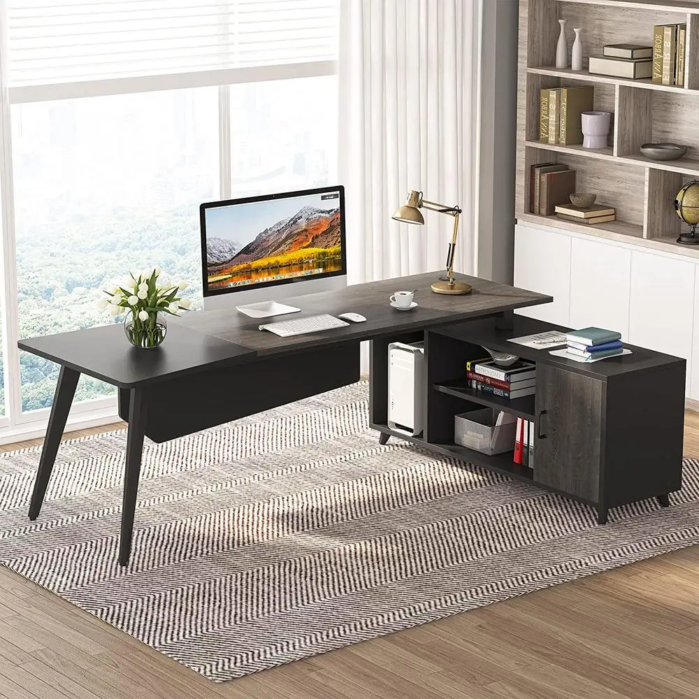 Elegant Office Furniture Wooden Office Manager Director L Shape Table Executive Office Desk