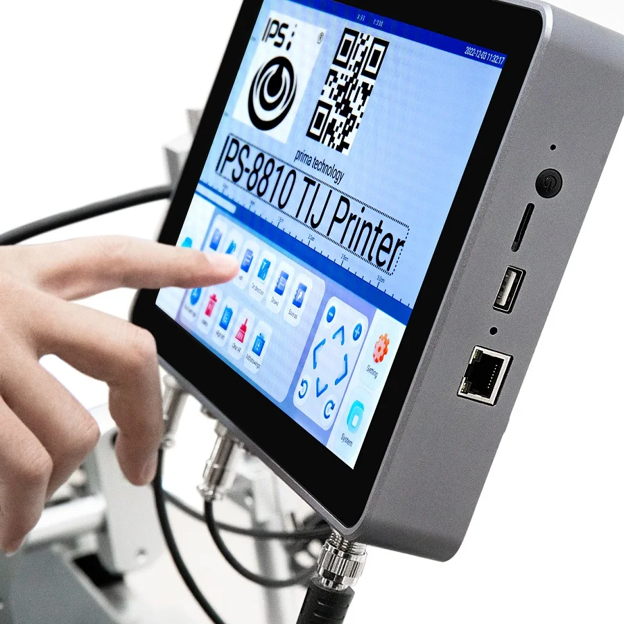 10 inch touch screen easy to use system new tij printer low cost bottle plastic bag expiry date printing machine