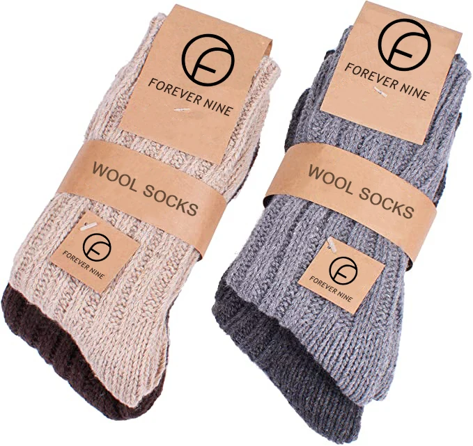 Winter Autumn Custom Brand Logo Long Unisex Alpaca Wool Socks Men Women