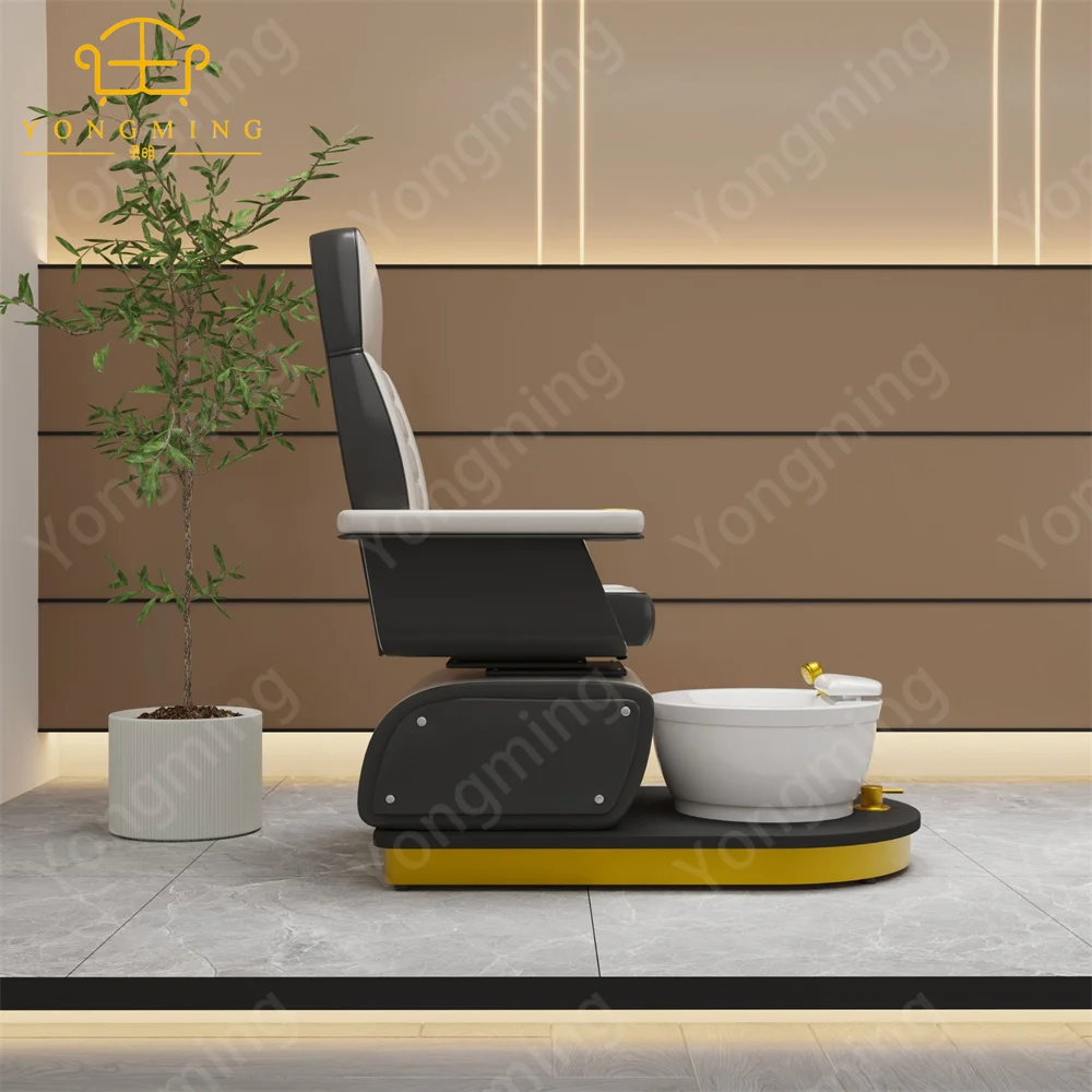 Wholesale Elegant Luxury Electric Black White Modern Manicure Foot Spa Pedicure Chair for Salon