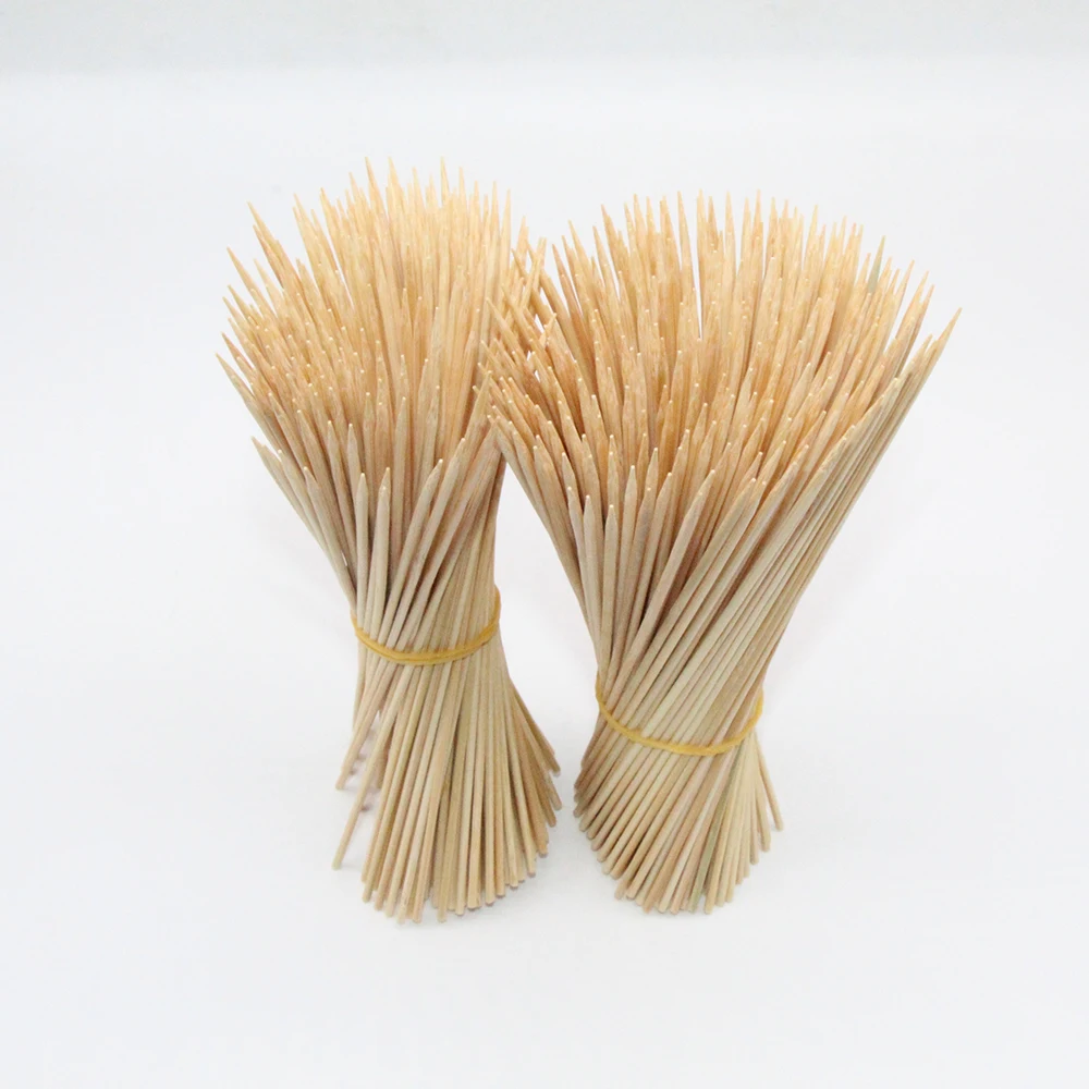 Шашлык из натурального бамбукового дерева 12 дюймов для гриля кебоб фрукты закуска коктейль колбаса шоколадный фонтан