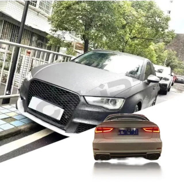 Модернизация обвеса для 2014-2016 Audi A3 до переднего бампера RS3 с решеткой