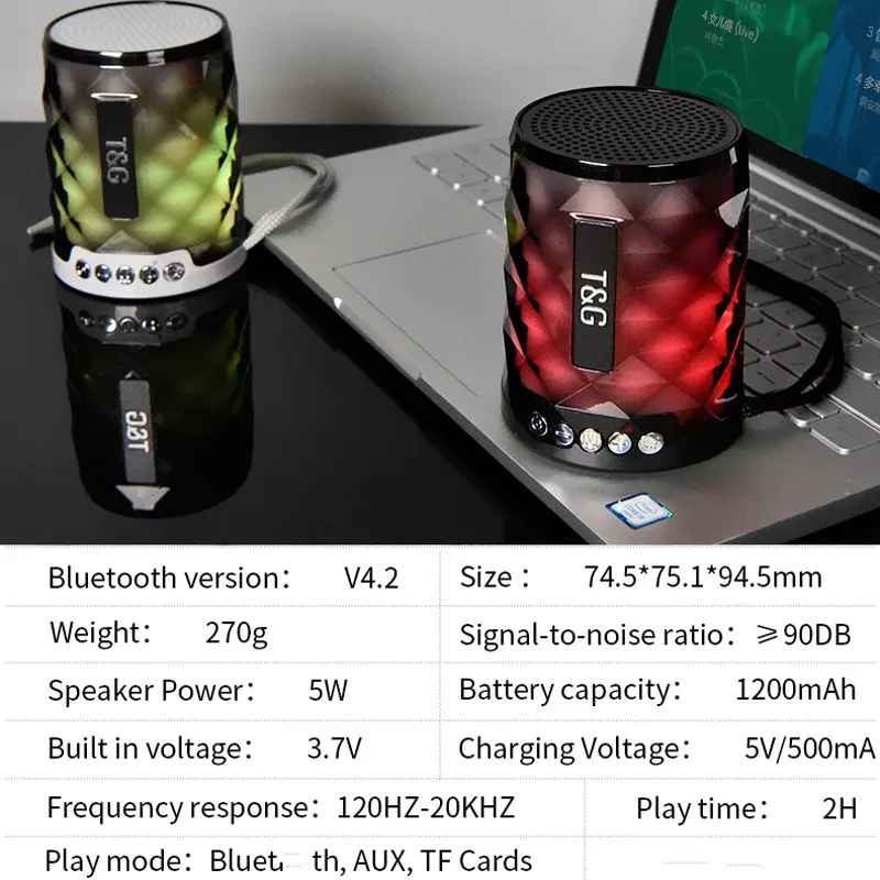  Оригинальный портативный беспроводной динамик с поддержкой USB TF-карты FM-радио водонепроницаемый для