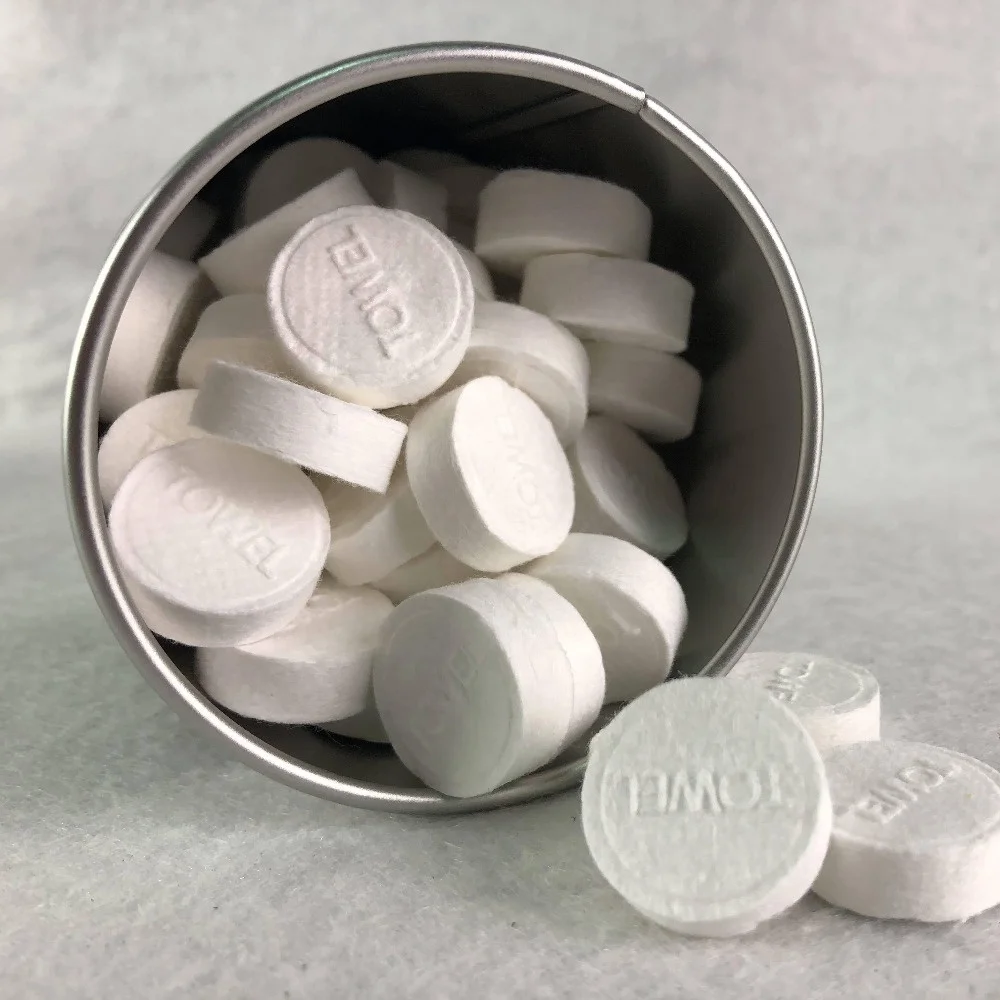 Compressed Magic Coin Towel Napkin Tissue Portable Disposable Just add water