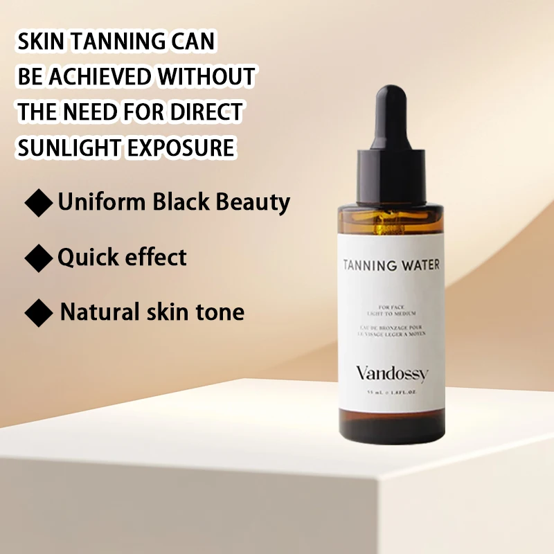 Private Label Toxin-Free Face and Body Tanning Oil Moisturizing Bronzing Drops for Fake Tan Add to Lotion Drop-in