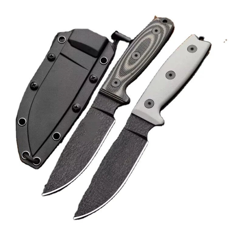High Carbon Steel Outdoor Straight Knife Camping Survival Tactical Fruit Jungle Multifunctional Por