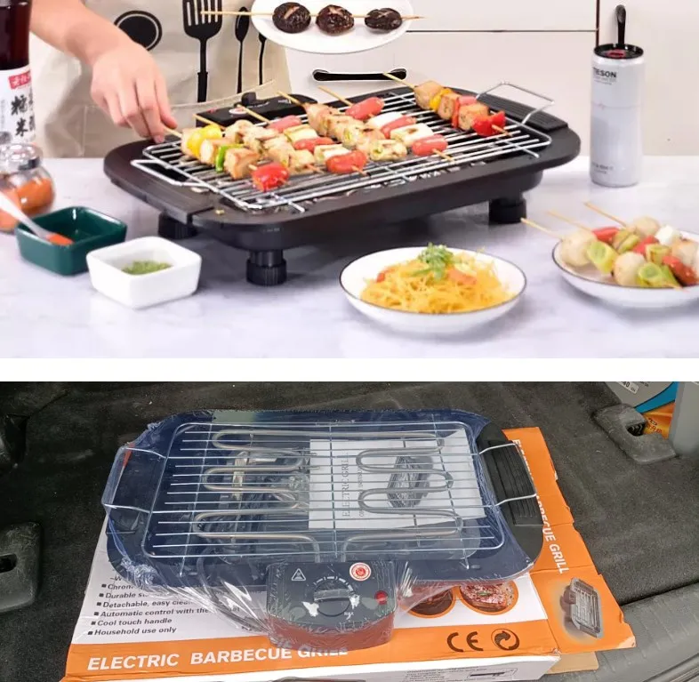 Household Use Smokeless BBQ Table Grill  Electric Barbecue Grill