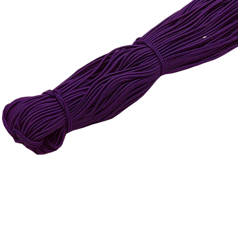 Factory wholesale round black elastic cord cords custom 2mm 3mm 4mm 5mm shock bungee elastic string cord elastic rope