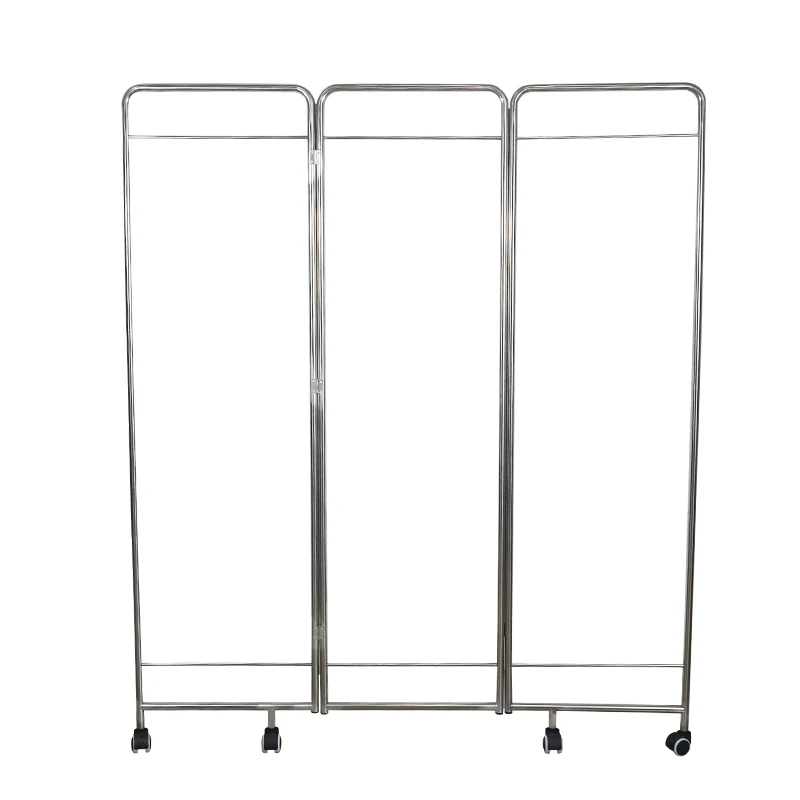 Jipetal Cheap Price Portable and Durable Three Sections Medical Bedside Ward Curtain with Wheels JPT-PS-005