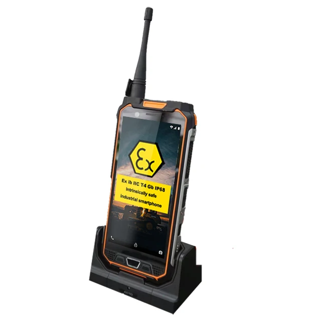 Ip68 Android smartphone VHF/UHF Radio a prueba de explosion Exib IIC T4 Atex Radio walkie-talkie atex cnex atex walkie talkie