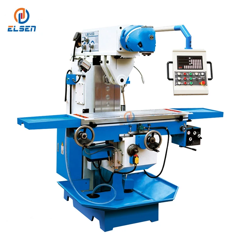 LM1450 X Y axis auto feed swivel mill head conventional milling machine