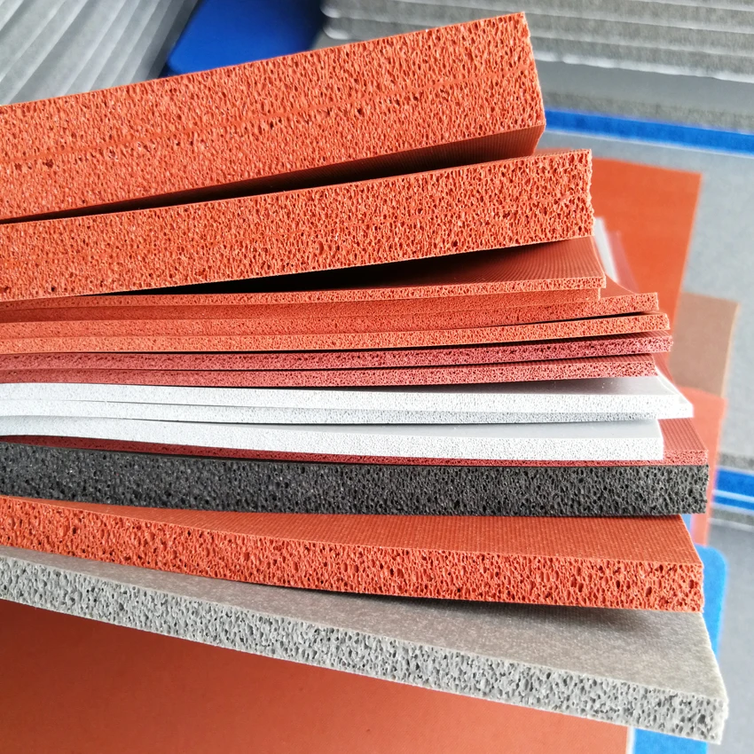 Heat insulated silicone sponge rubber sheet manufacturers