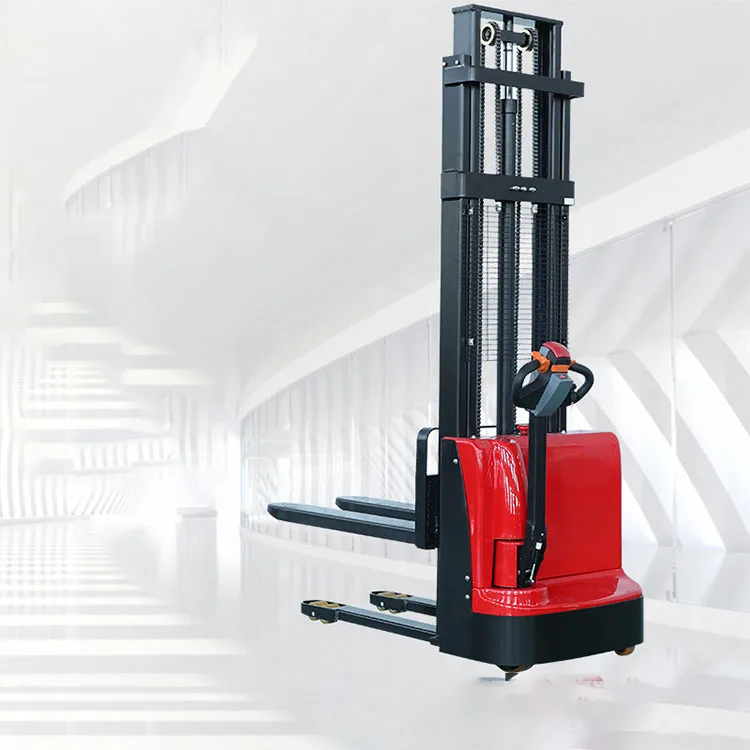 Factory Sales Semi Electric Pallet Stacker Self loading Stacker