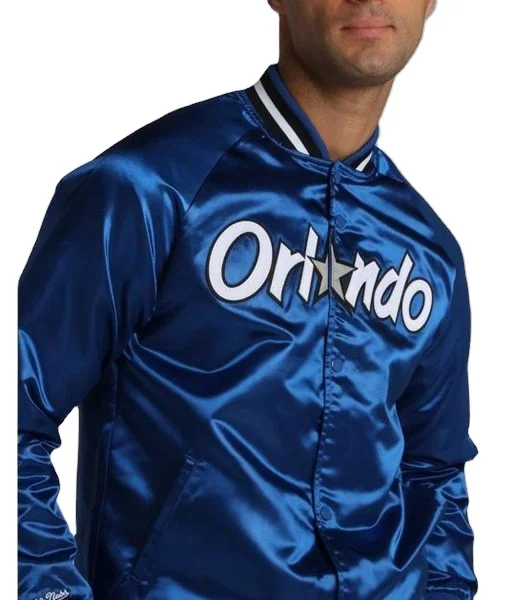 Customized silk satin bomber jacket football luxury satin jacket raiders satin jackets