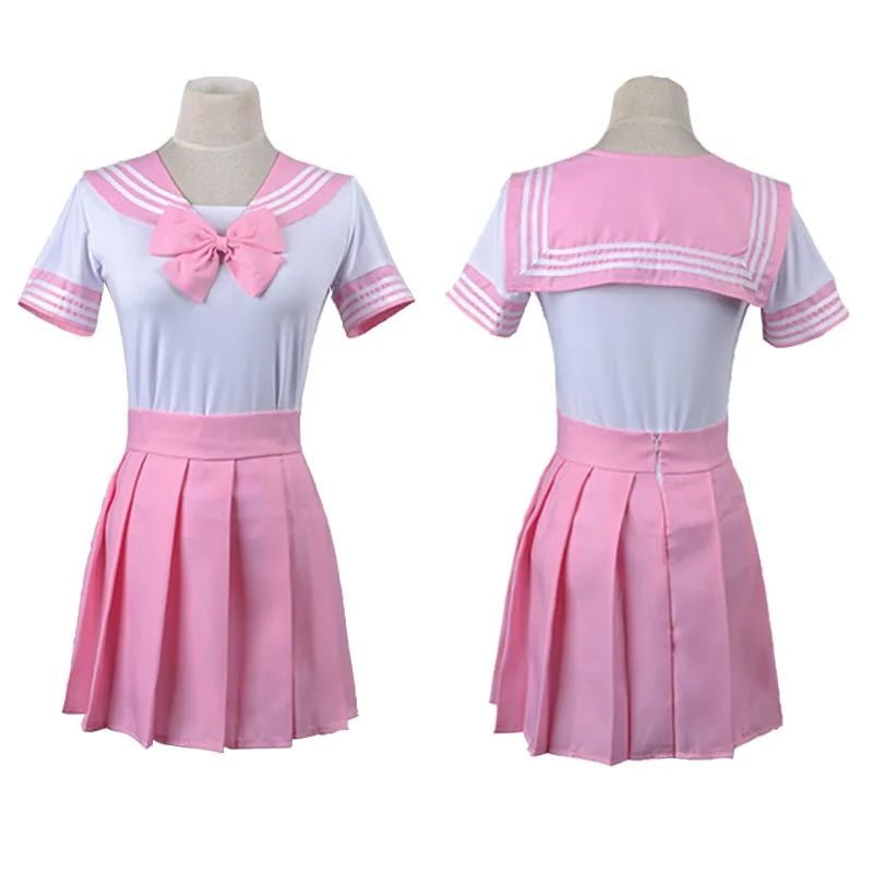 Women School Student Uniform Pleated Skirt Shirt Set Female JK Sailor Suit Sailor Moon Cosplay Japanese Anime Halloween Costumes
