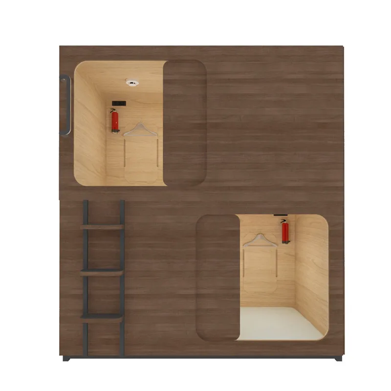 wooden capsule bed wood sleeping pod bed wood hotel furniture