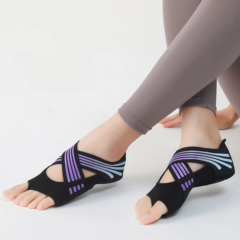 JETSHARK 4 colors  indoor cross belt ventilate TPU yoga silicone anti slip shoes