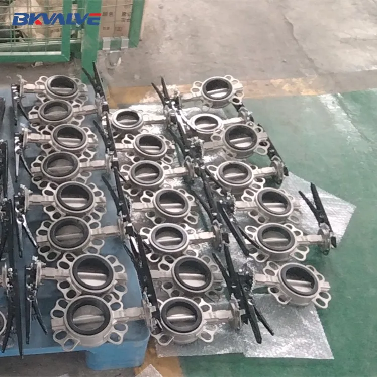 3 inch 304 316 316L stainless steel wafer type butterfly valve with hand lever