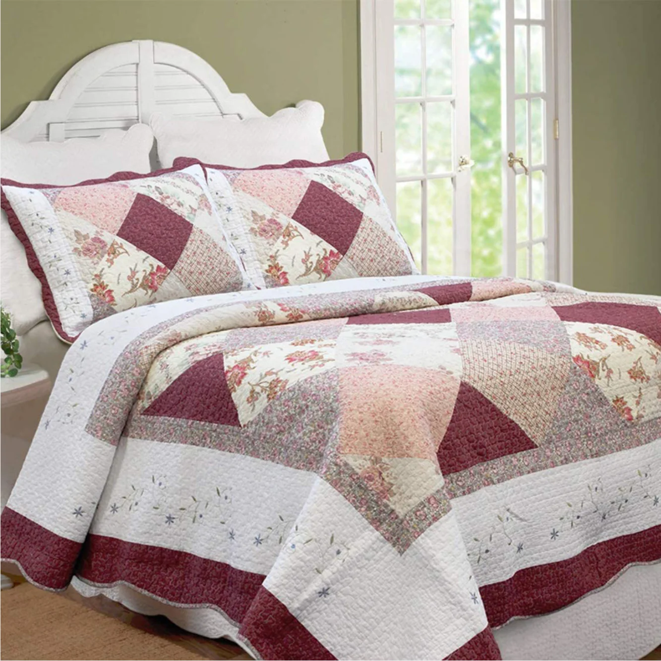 
 Стеганое покрывало в американском пасторальном стиле из трех или четырех частей летнего охлаждающего кондиционера, оптовая продажа  