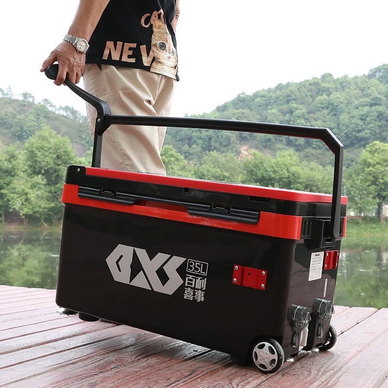 Manufacture Large Capacity Collapsable Fishing Chair multi-functional fishing seat tackle boxes by aluminum for fishing