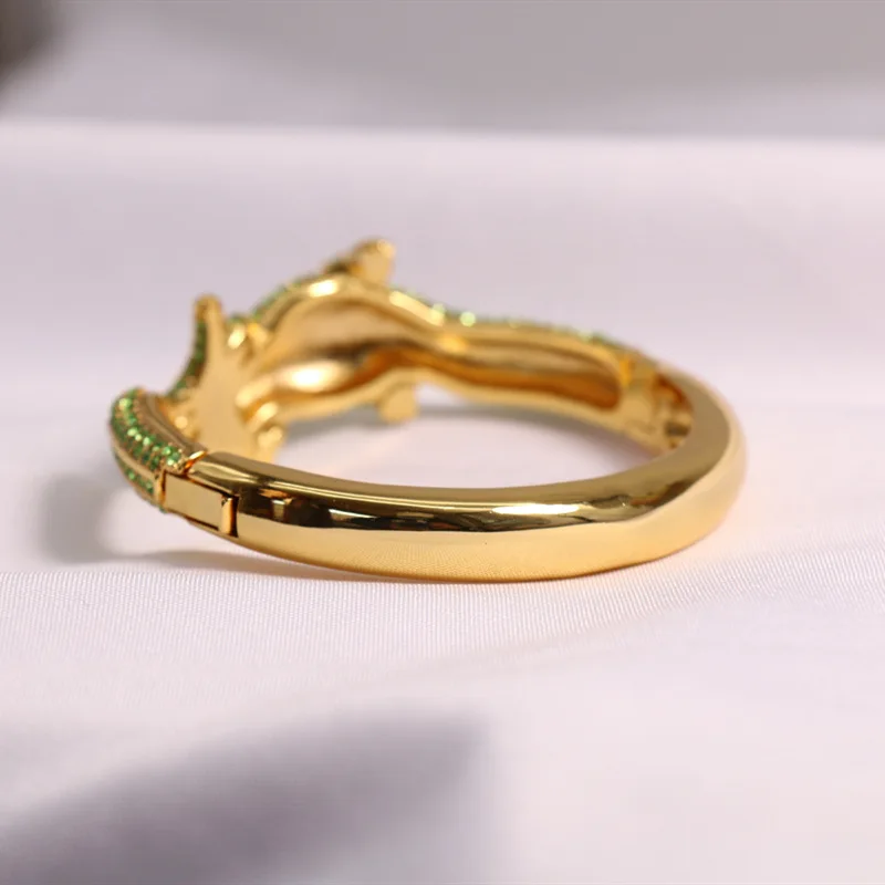 Fashion Top Quality Real Gold Plated Full Crystal Lizard Crocodile Earrings Necklace Bracelets Set Jewelry