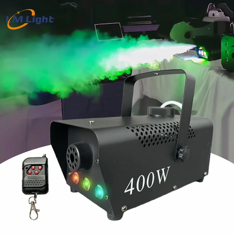 Remote control small smoke machine mini fogging machine stage DJ disco LED RGB 400W/500W fog machine for Wedding party