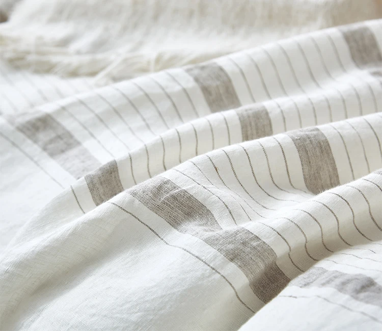 Flax Linen bed sheet set washed French Linen bedding sets