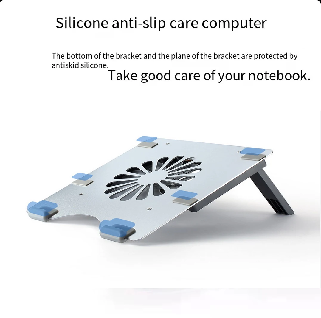Aluminium Alloy Computer Holder with Cooling Fan Portable Laptop Stand Laptop Cooler for Desk