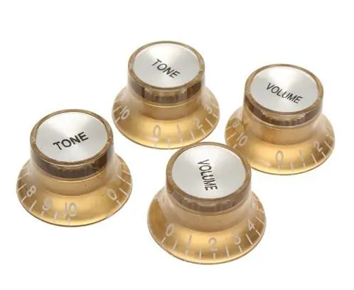 Guitar volume knob aluminum tone volume knob black gold