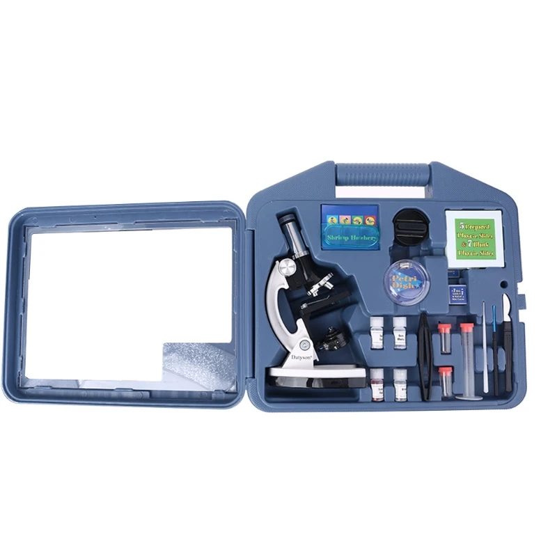 Microscope Set 1200X Zoom Monocular Biological Microscope Beginner Student Kids Educational Toy