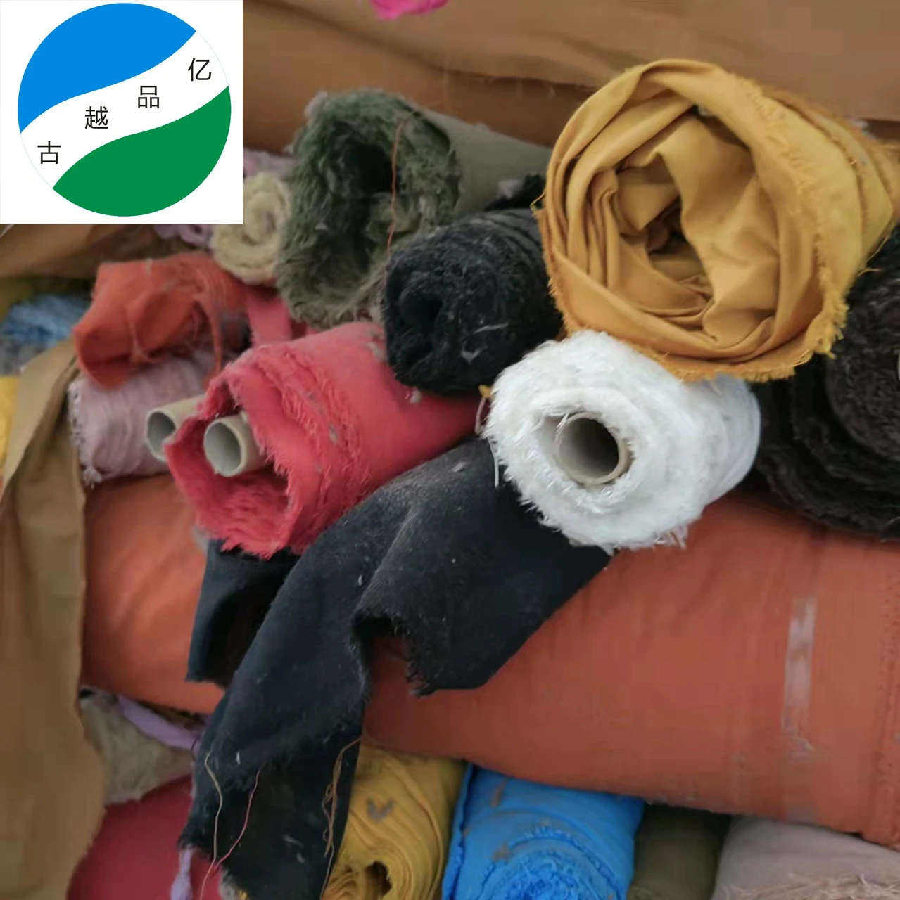 china cheap A grade cotton mixed fabric by kg ready to ship stock lot shaoxing warehouse