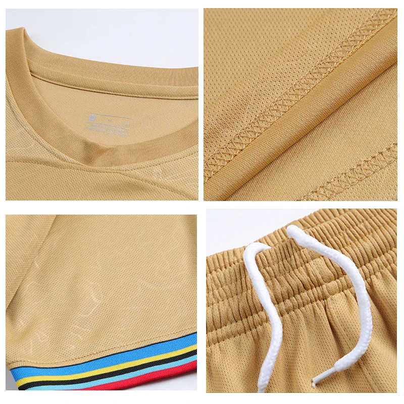 Quick Dry Jersey Football Shirt Men clothes Uniform Sublimation Retro Soccer Jersey Set Kits Soccer Wear