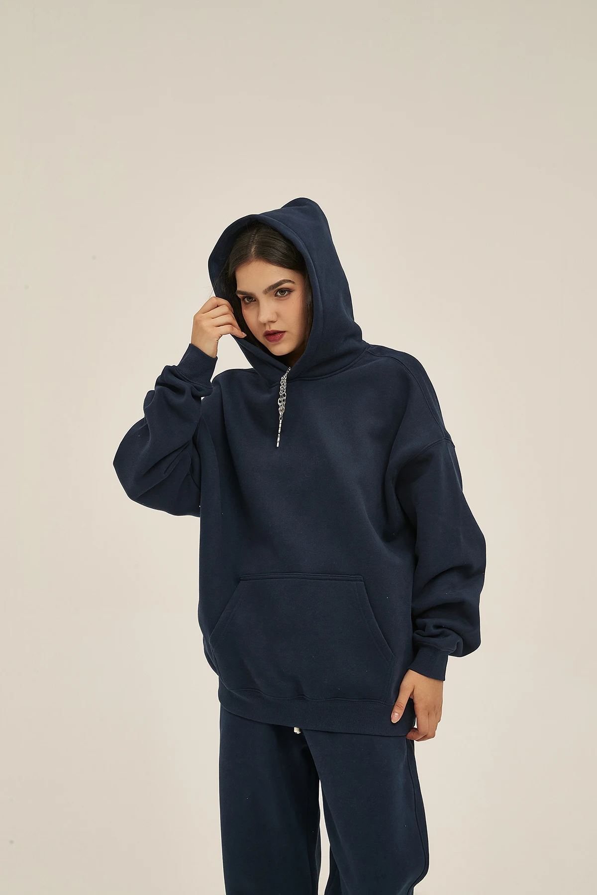 Custom Women Hoodies Tracksuit Print Logo 100% Cotton Oversized Plus Size Unisex Pullover Hoodies Sweatshirt For Women