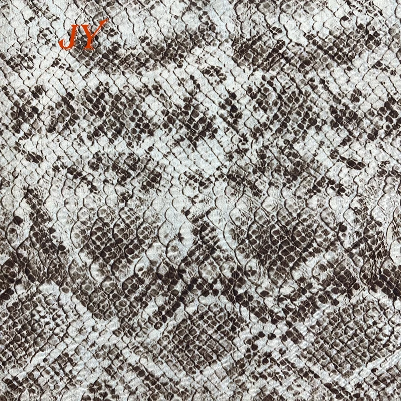 WF081 Wholesale custom digital print cheap  snakeskin Print Silk Chiffon Fabric SMALL MOQ