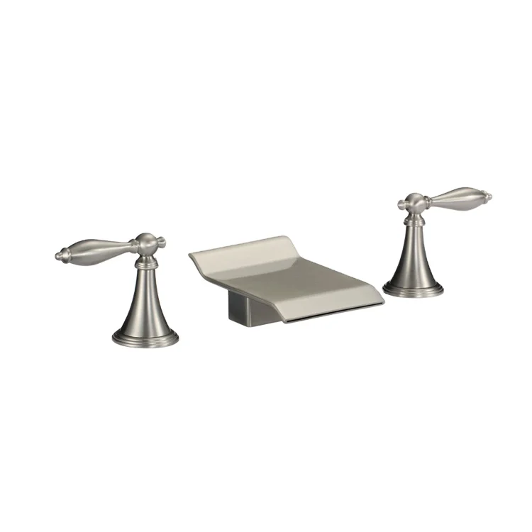 China Sanitary Ware 3 Holes Double Handle Brass bathroom faucet 3 hole 8 inch 2 handle faucet with bathroom faucets