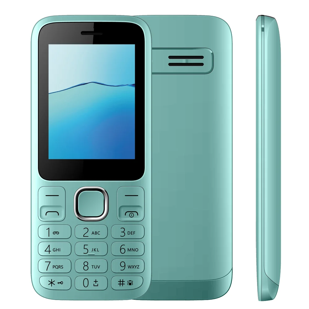 
Wholesell New Shaped 2.4 Inch Screen 2G Unlocked Dual SIM Card Feature Phone Bar Phone-2402 
