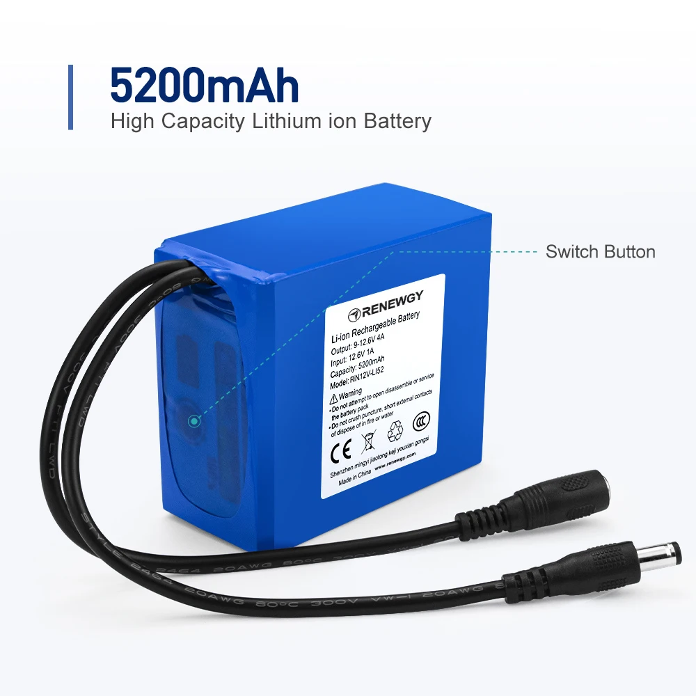 Пользовательские 12 В 10Ah 20Ah 30Ah 40Ah 60Ah 100Ah литий-ионный Аккумулятор lifepo4