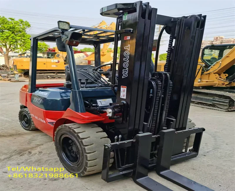 Famous brand Japan toyota 3.5 tons diesel forklift used forklifts for sale