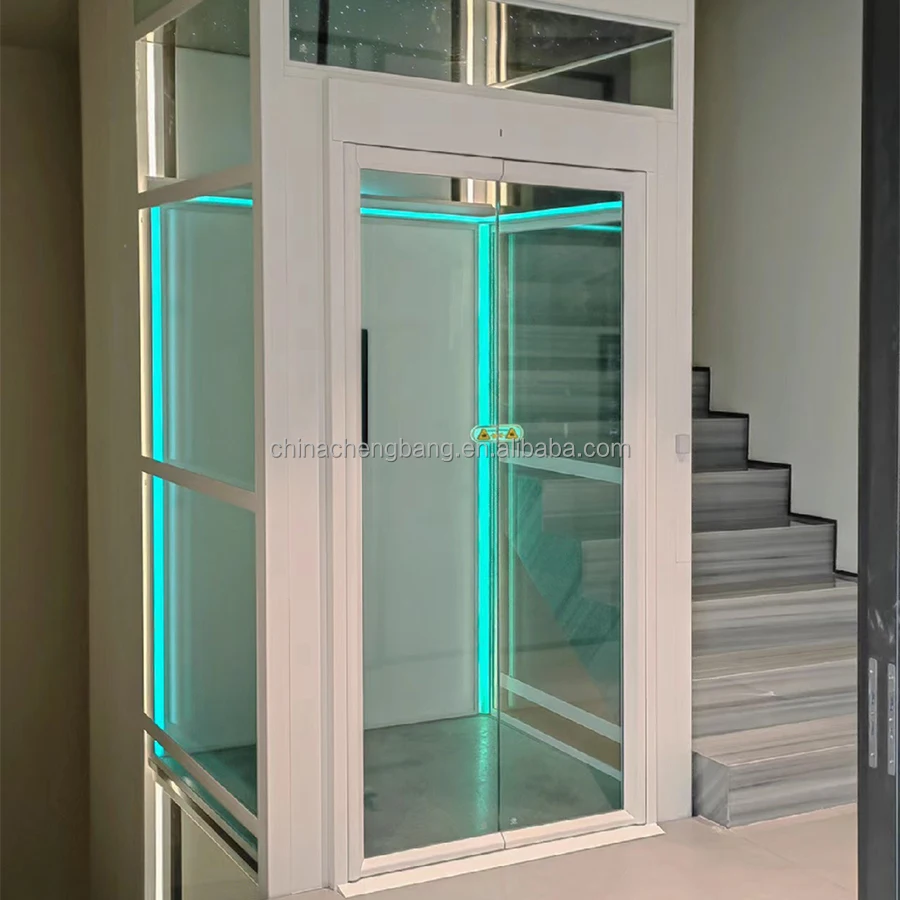 Уличный трехэтажный небольшой дом вилла подъемная стеклянная кабина гидравлический пассажирский домашний лифт жилые дома лифты на 2 человека