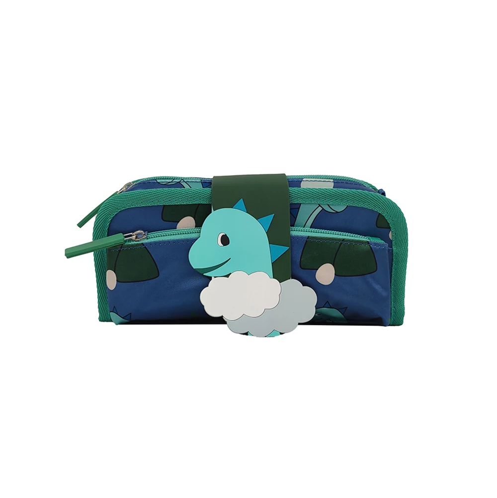New Design Manufacturer Cartoon Dinosaur Pencil Cases Bags Cute Girl School Stationary Pencil Bag for Student