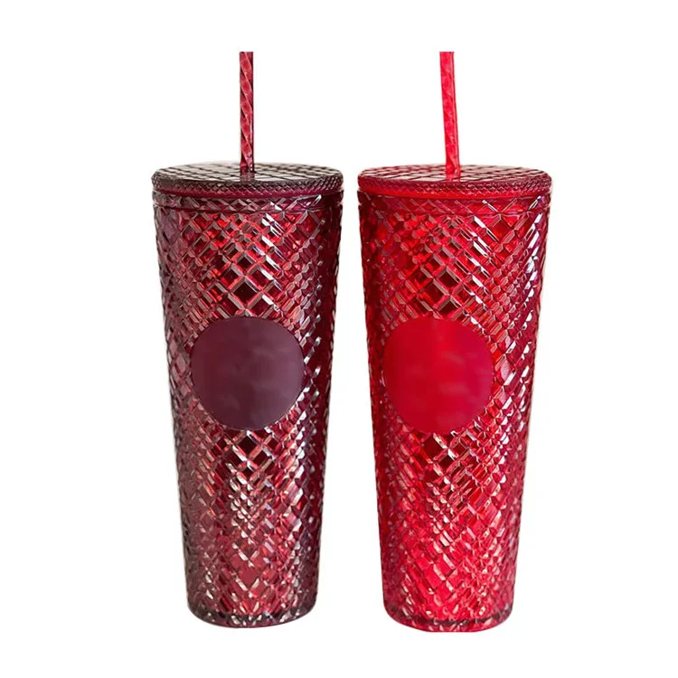 Dis ney land Star bucks Holiday Tumblers 2022 Custom Iced Coffee Tumbler Miir Honeycomb Double Wall Travel Tumbler with Straw