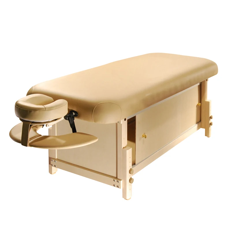 Master Massage Stationary Massage Table Spa Salon Beauty Bed  beauty couch stationary massage table wood base and storage