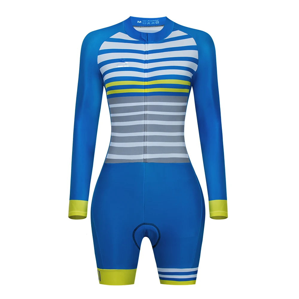 Cycling Triathlon Suit Long Sleeve Bike Clothing Set MTB Bicycle Triathlon Team Aero Cycling Jumpsuit Ropa Maillot Ciclismo