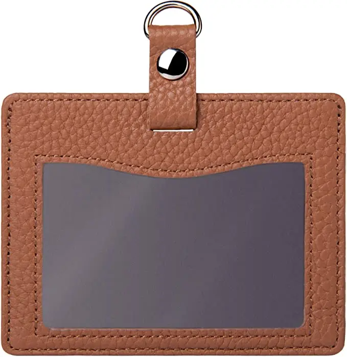 Genuine Leather ID Card Holder ID Card Case Pass Case Regular Insert Card Holder