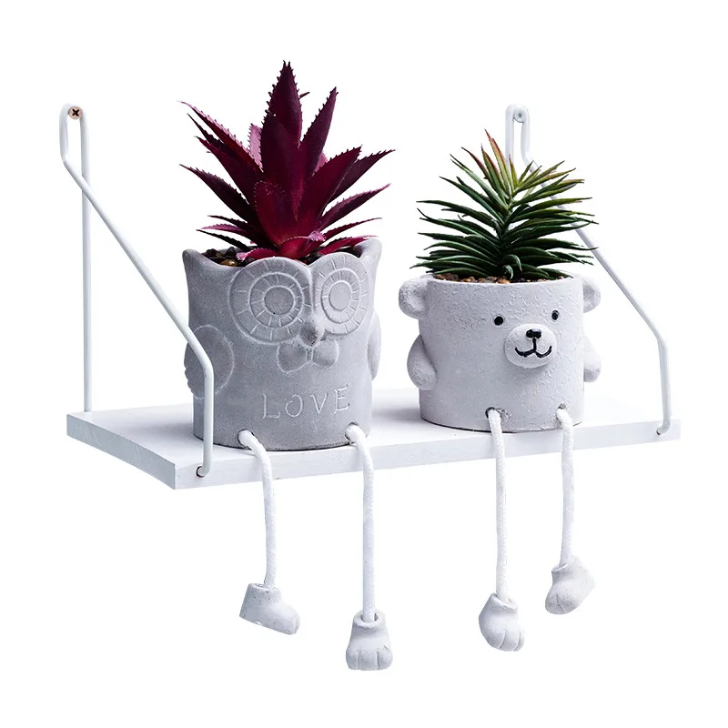 Nordic Ins Style Simulation Green Plant Hanging Feet Potted Small Ornaments Milk Tea House Cake Shop Partition Decorations