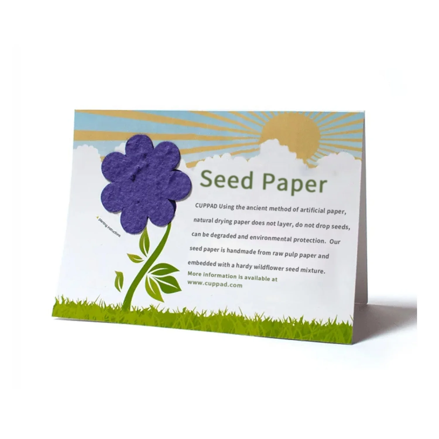 Прямая продажа с фабрики, биоразлагаемая пользовательская поздравительная открытка, пригласительная визитница, этикетка, печать семян, бумага с вашим собственным логотипом