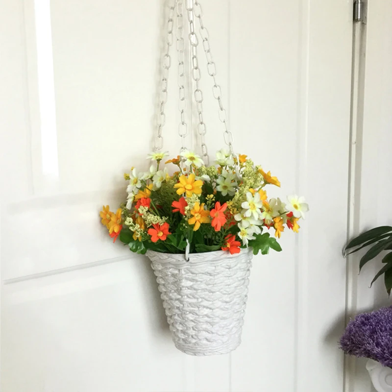  Plastic hanging basket flower pot wall-mounted green radish balcony plant succulent with